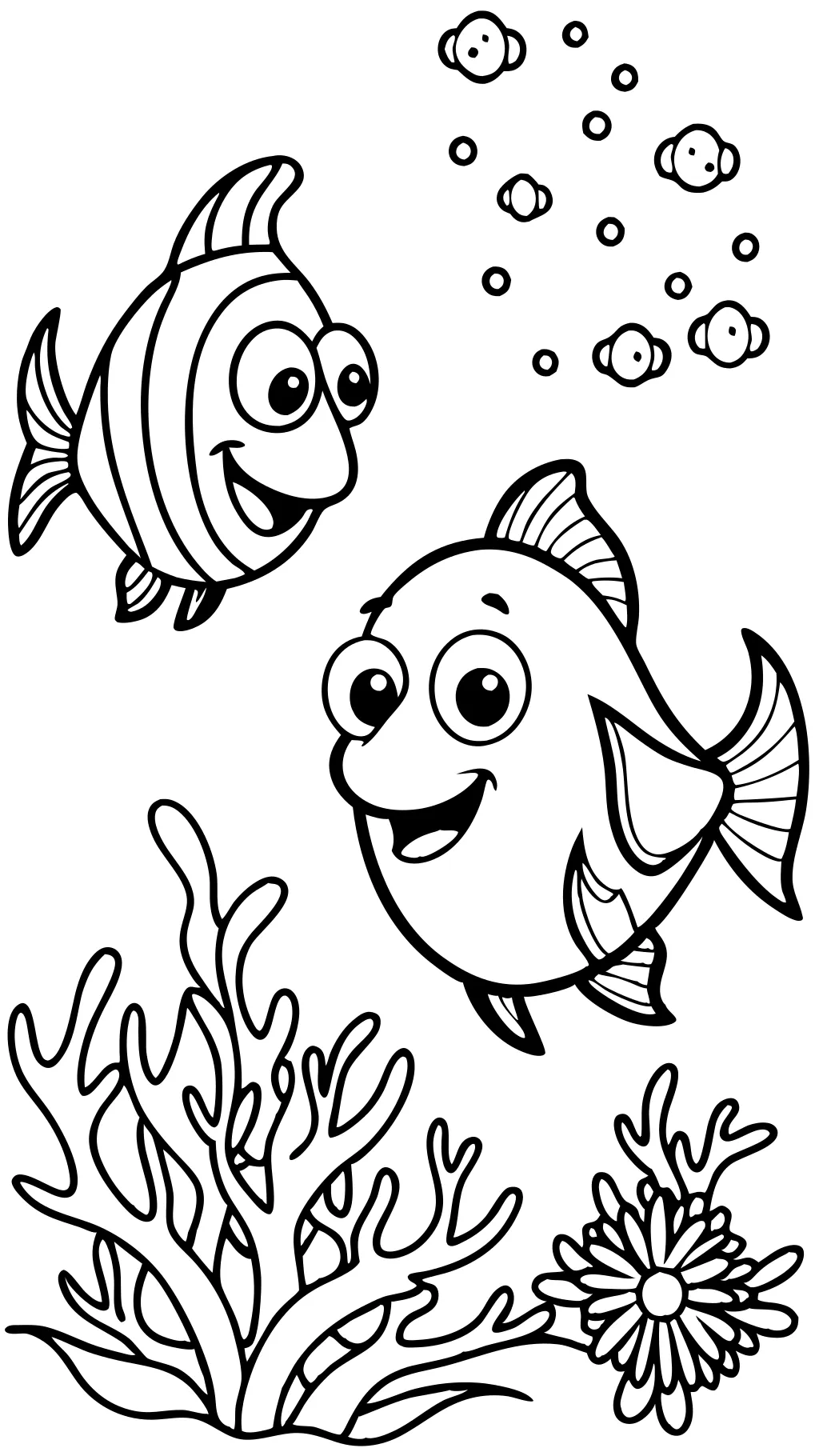 coloriage de Nemo Dory